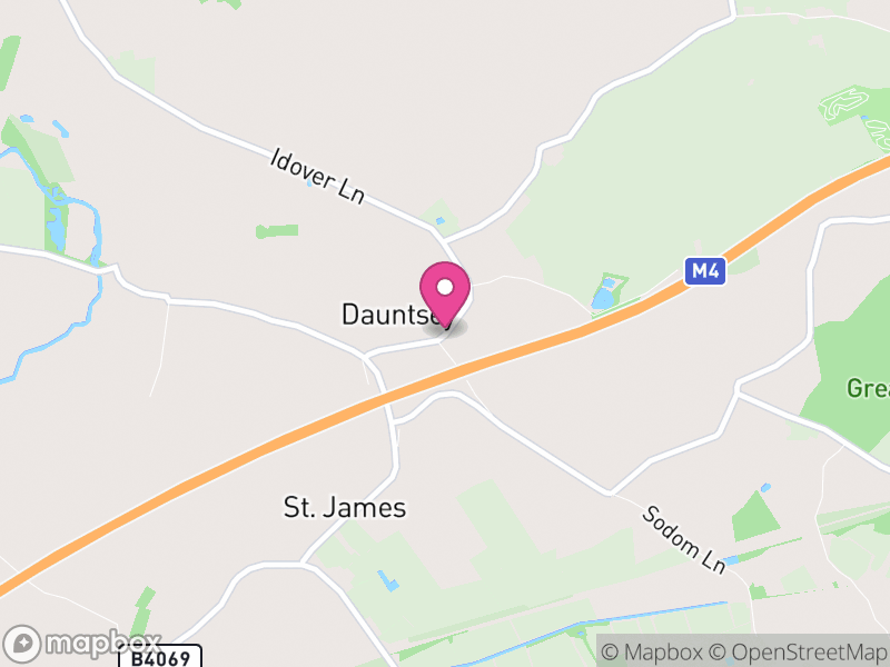 Map of Dauntsey, Wiltshire