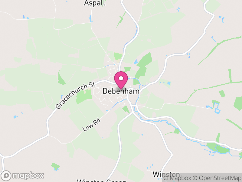 Map of Debenham, Mid Suffolk