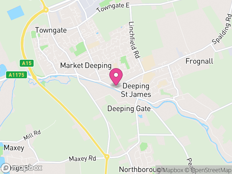 Map of Deeping St. James, South Kesteven