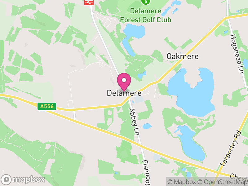 Map of Delamere and Oakmere, Cheshire West and Chester