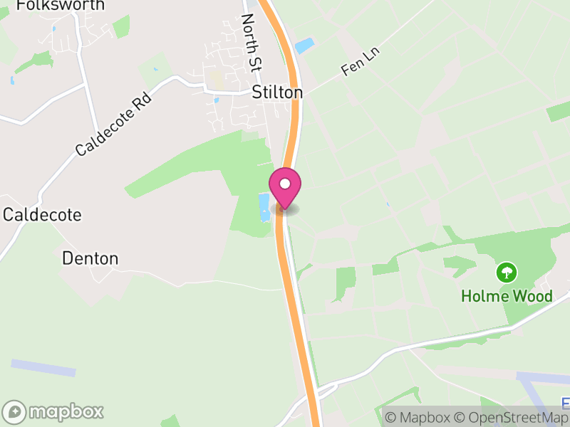 Map of Denton and Caldecote, Huntingdonshire