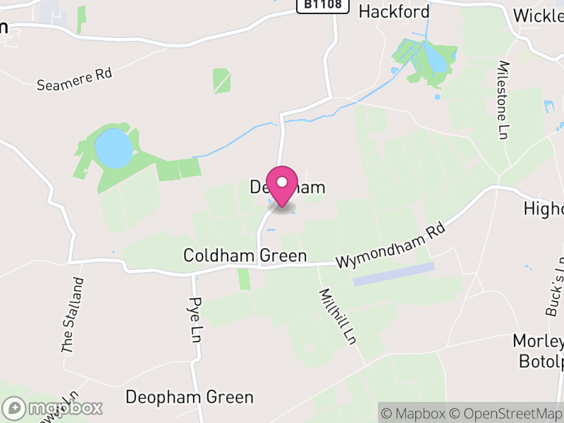 Map of Deopham, South Norfolk