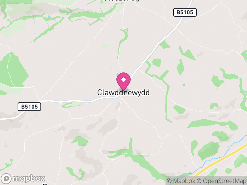 Map of Derwen, Denbighshire