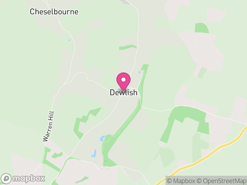 Map of Dewlish, Dorset