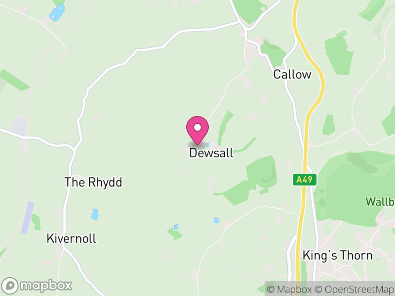 Map of Dewsall, Herefordshire