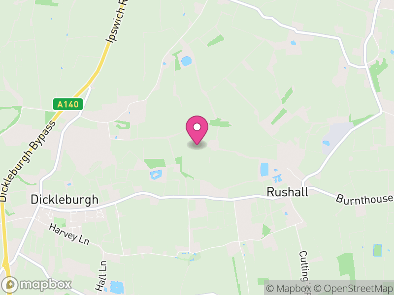 Map of Dickleburgh and Rushall, South Norfolk