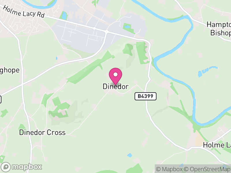 Map of Dinedor, Herefordshire