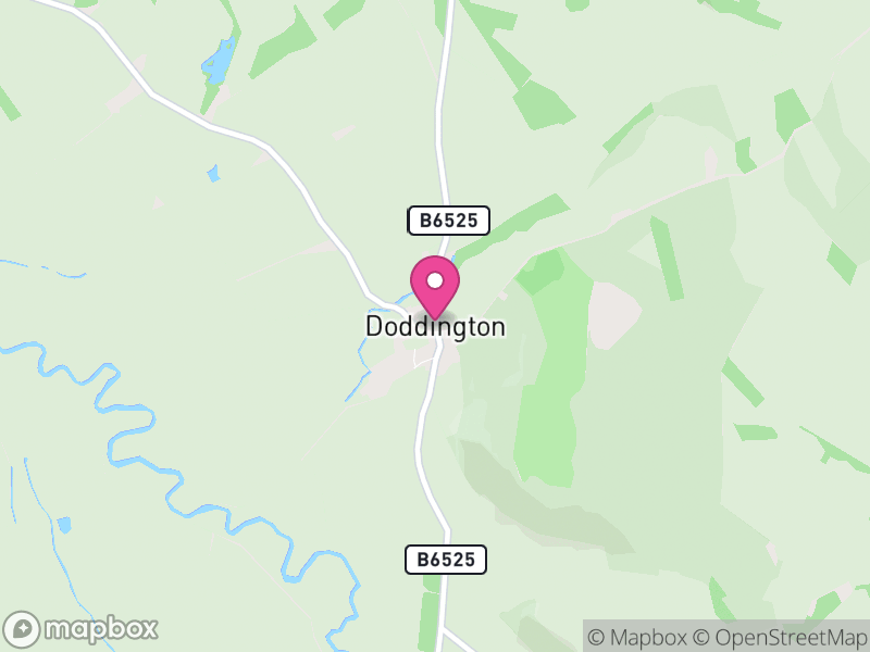 Map of Doddington, Northumberland