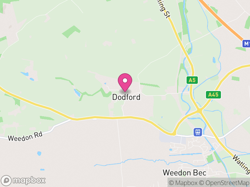 Map of Dodford, West Northamptonshire