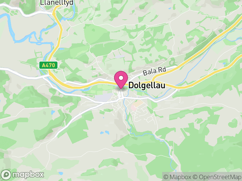 Map of Dolgellau, Gwynedd