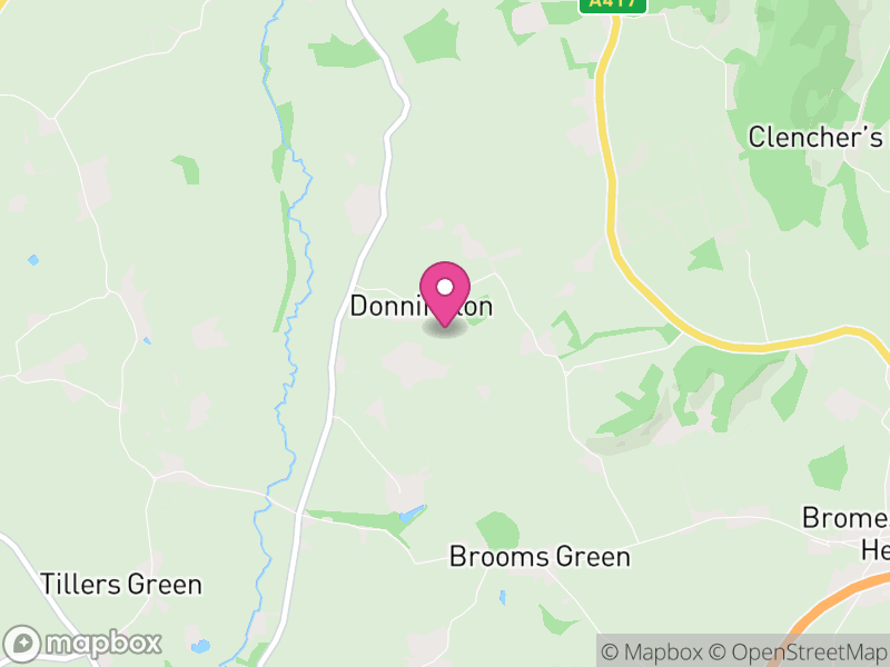 Map of Donnington, Herefordshire