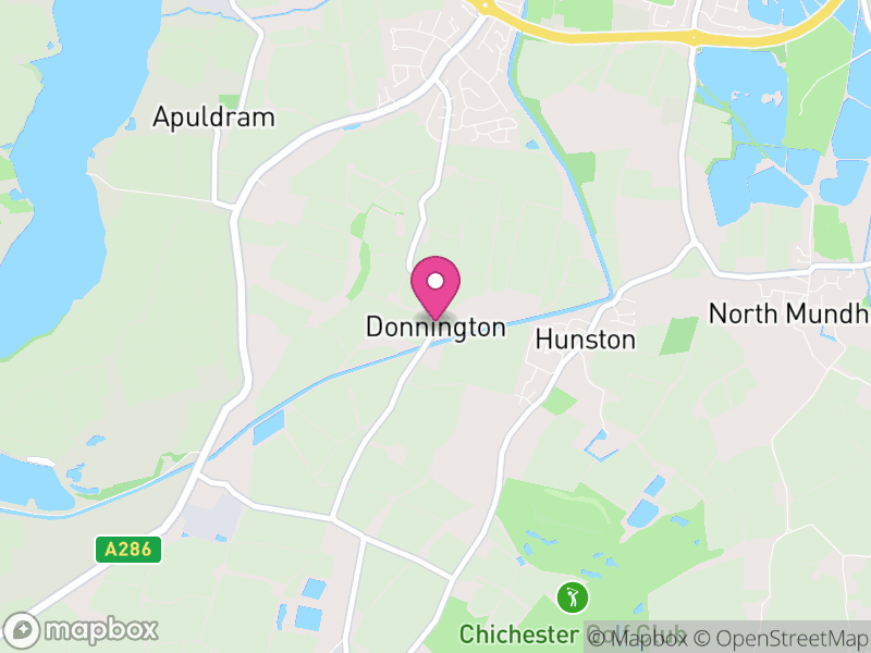 Map of Donnington, Chichester