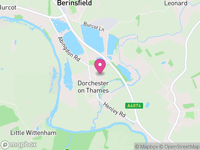 Map of Dorchester, South Oxfordshire