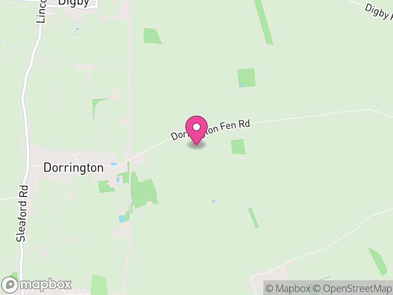 Map of Dorrington, North Kesteven