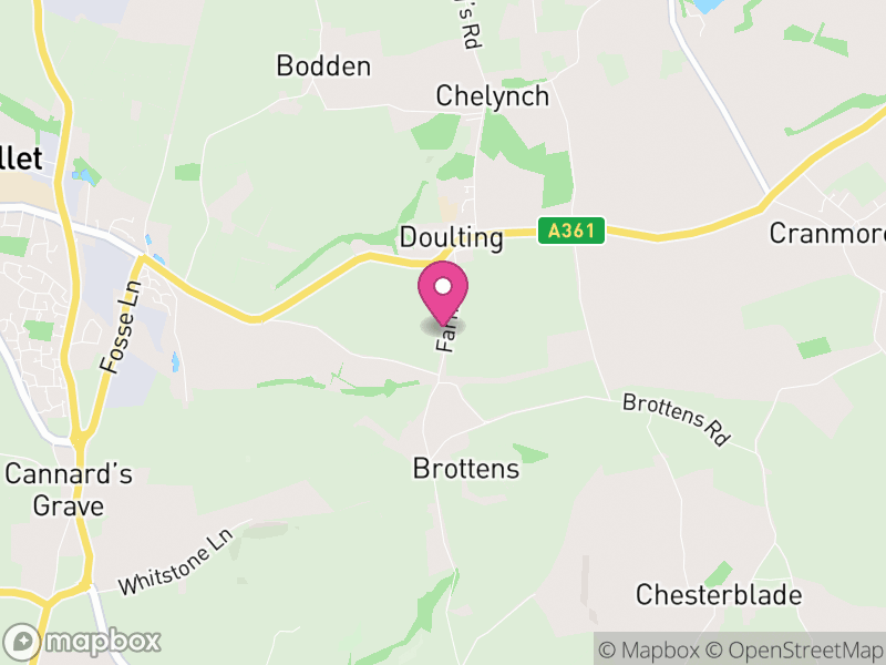 Map of Doulting, Somerset