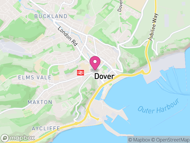 Map of Dover, Kent
