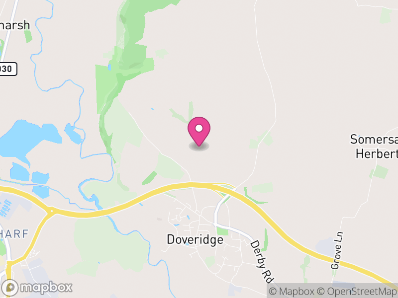 Map of Doveridge, Derbyshire Dales