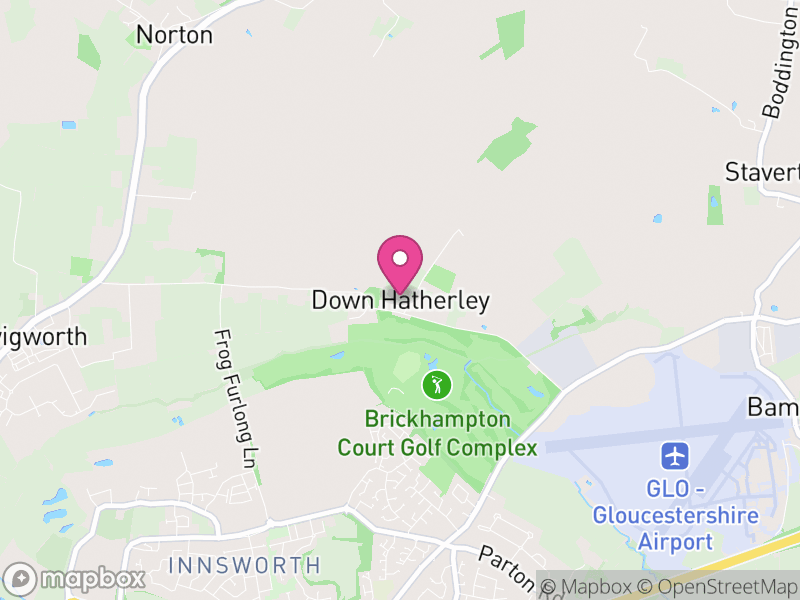 Map of Down Hatherley, Tewkesbury