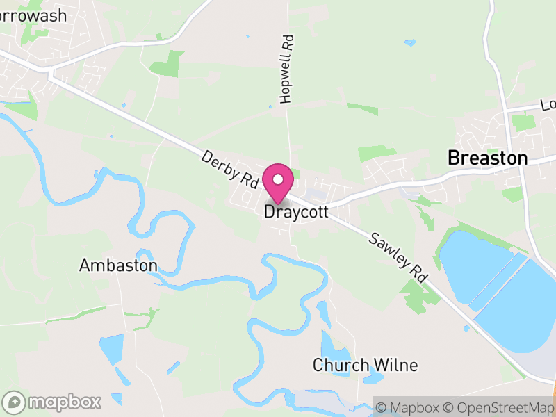 Map of Draycott and Church Wilne, Erewash