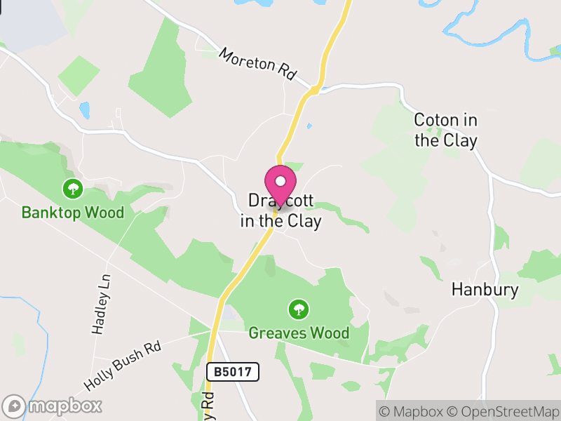 Map of Draycott in the Clay, East Staffordshire