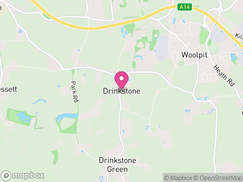 Map of Drinkstone, Mid Suffolk