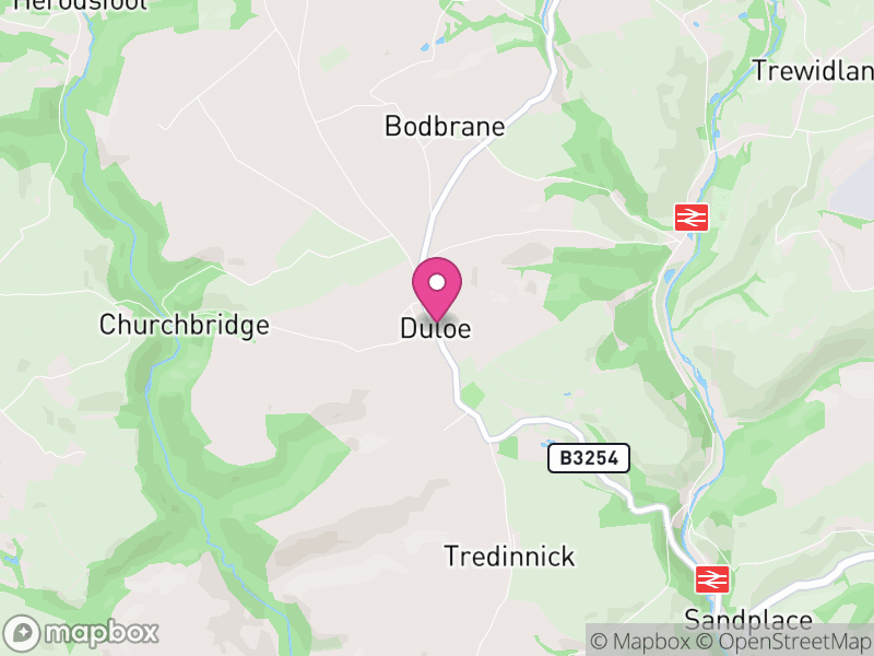 Map of Duloe, Cornwall