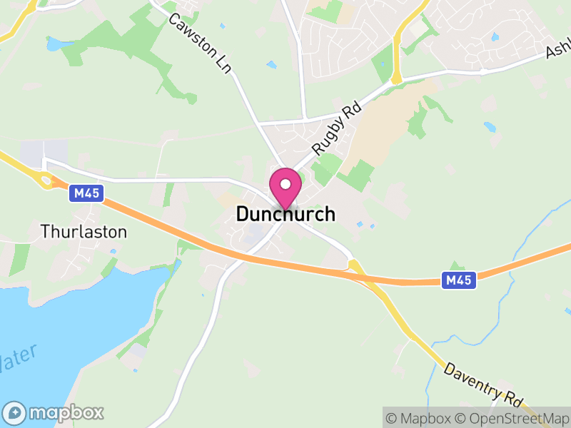 Map of Dunchurch, Rugby
