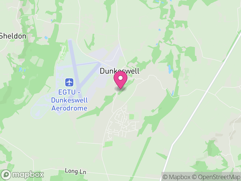 Map of Dunkeswell, East Devon