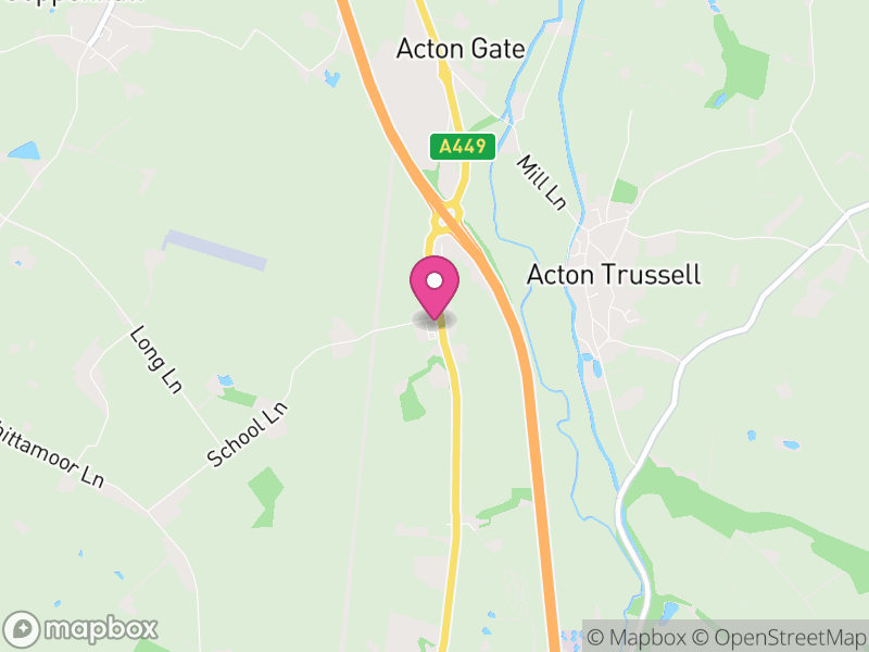 Map of Dunston, South Staffordshire