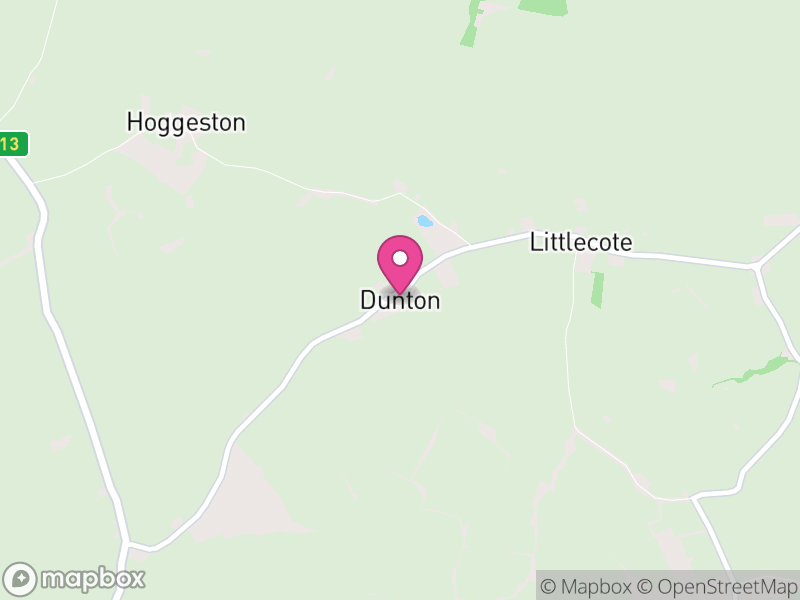 Map of Dunton, Buckinghamshire