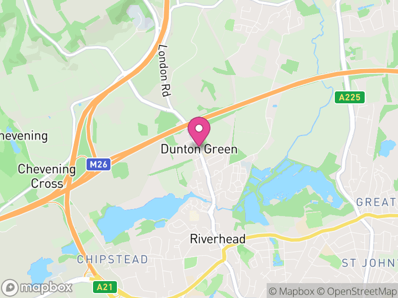 Map of Dunton Green, Sevenoaks