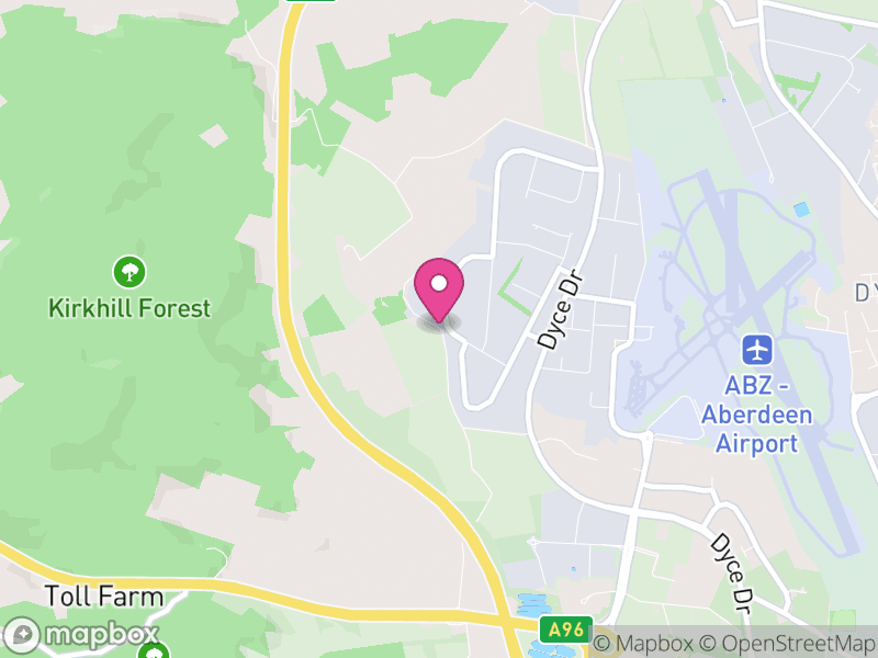 Map of Dyce and Stoneywood, Aberdeen