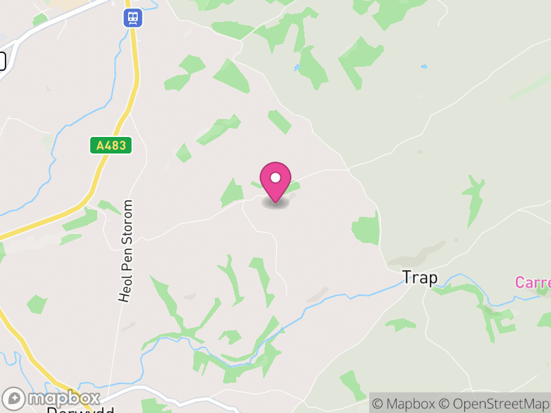 Map of Dyffryn Cennen, Sir Gaerfyrddin / Carmarthenshire