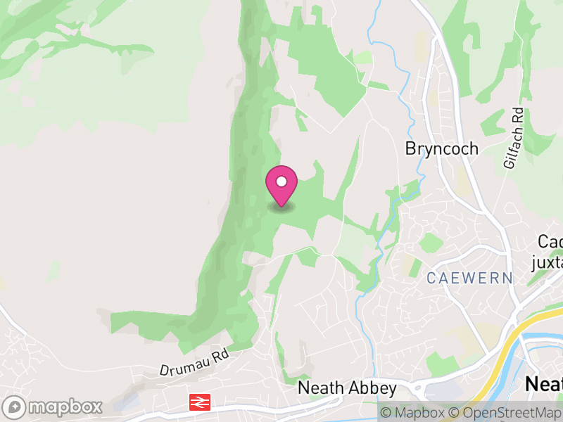 Map of Dyffryn Clydach, Neath Port Talbot