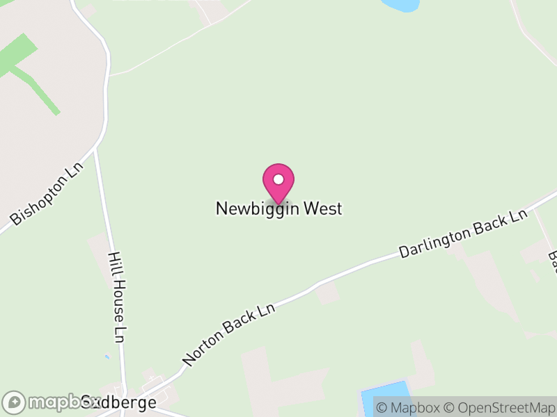 Map of East and West Newbiggin, Darlington