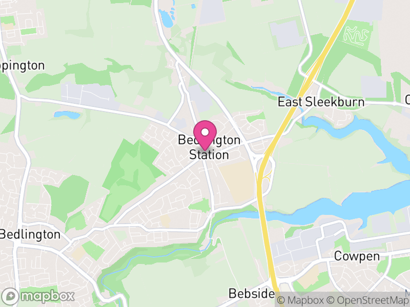 Map of East Bedlington, Northumberland