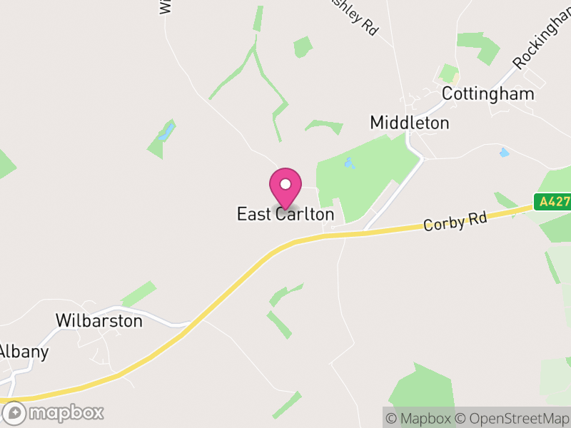 Map of East Carlton, North Northamptonshire