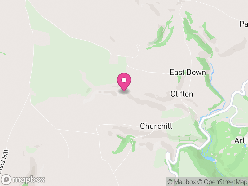 Map of East Down, North Devon