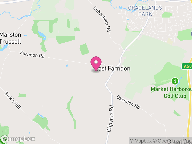 Map of East Farndon, West Northamptonshire
