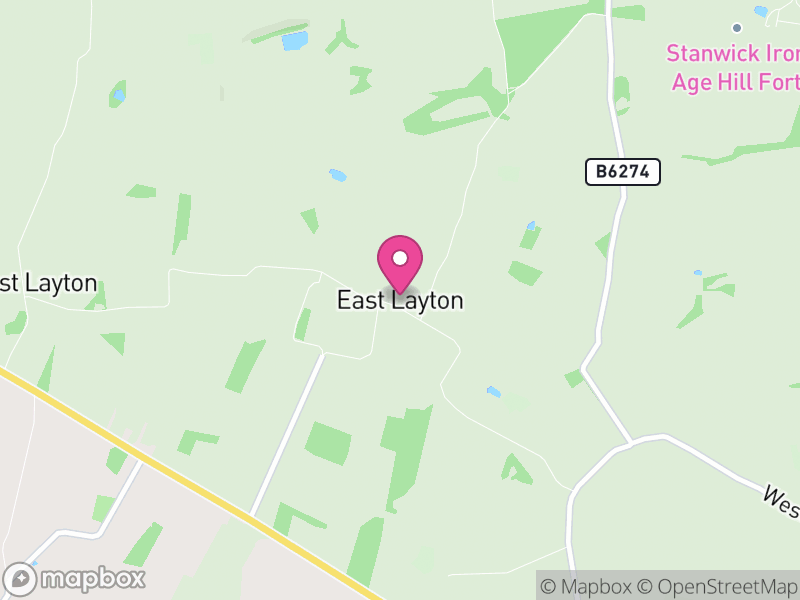 Map of East Layton, North Yorkshire