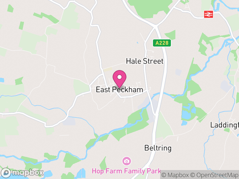 Map of East Peckham, Tonbridge and Malling, Kent, England