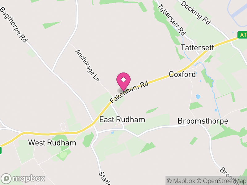 Map of East Rudham, King's Lynn and West Norfolk