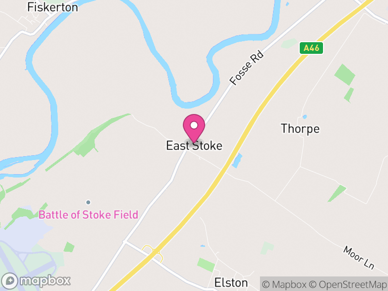 Map of East Stoke, Newark and Sherwood