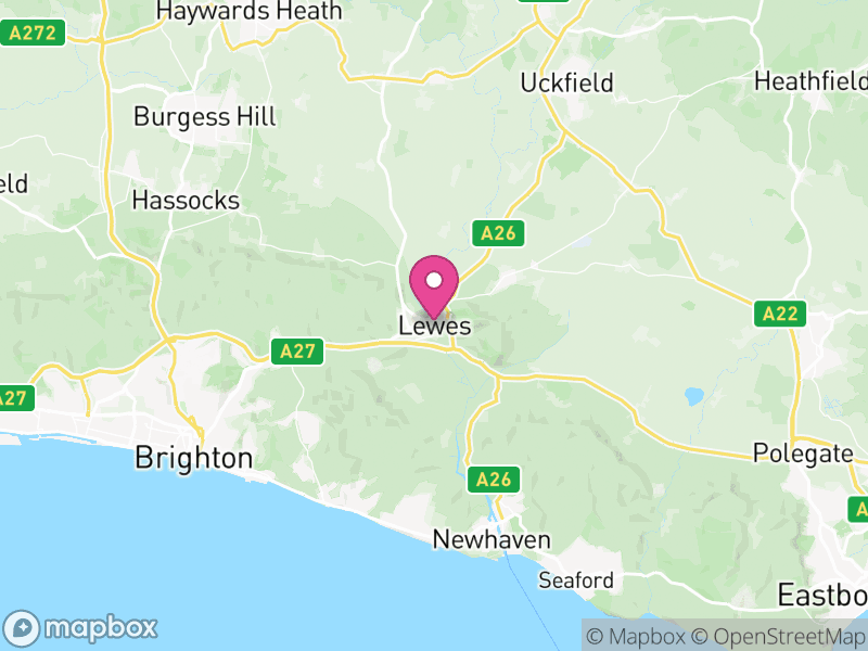 Map of East Sussex, England