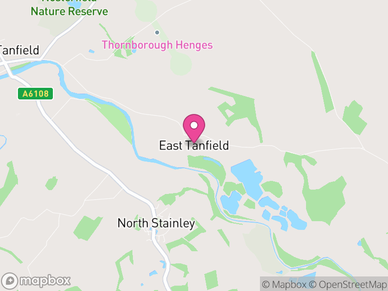 Map of East Tanfield, North Yorkshire