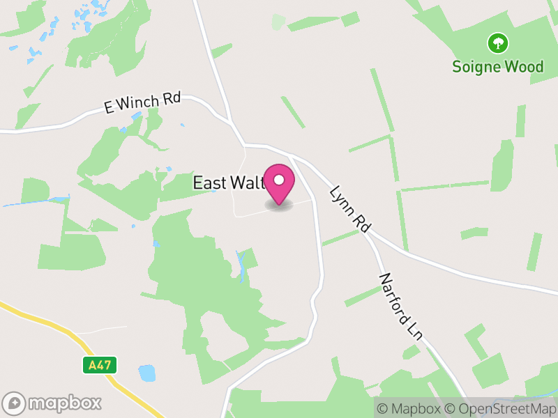 Map of East Walton, King's Lynn and West Norfolk