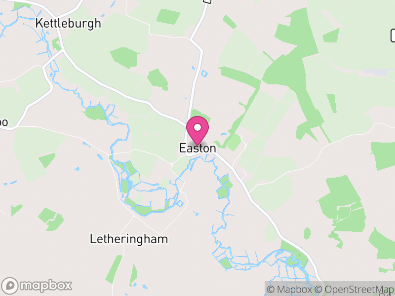 Map of Easton, East Suffolk