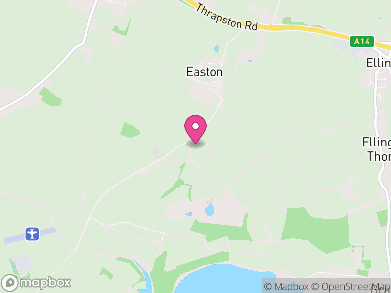 Map of Easton, Huntingdonshire