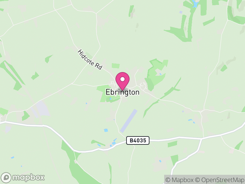 Map of Ebrington, Cotswold