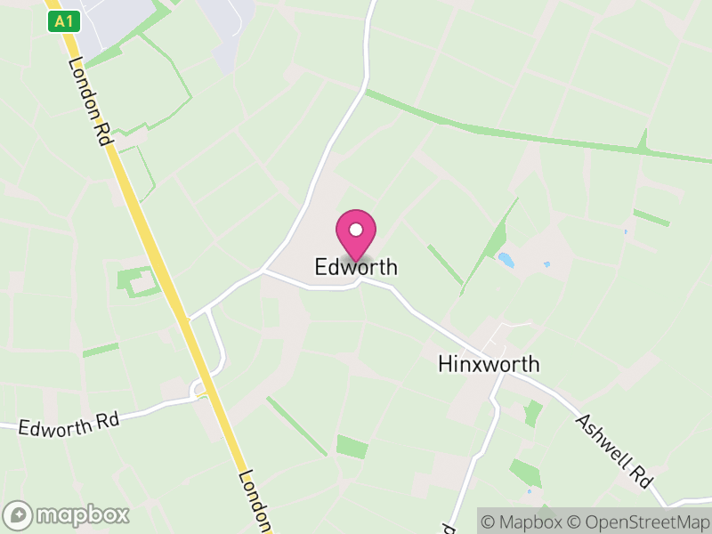 Map of Edworth, Central Bedfordshire